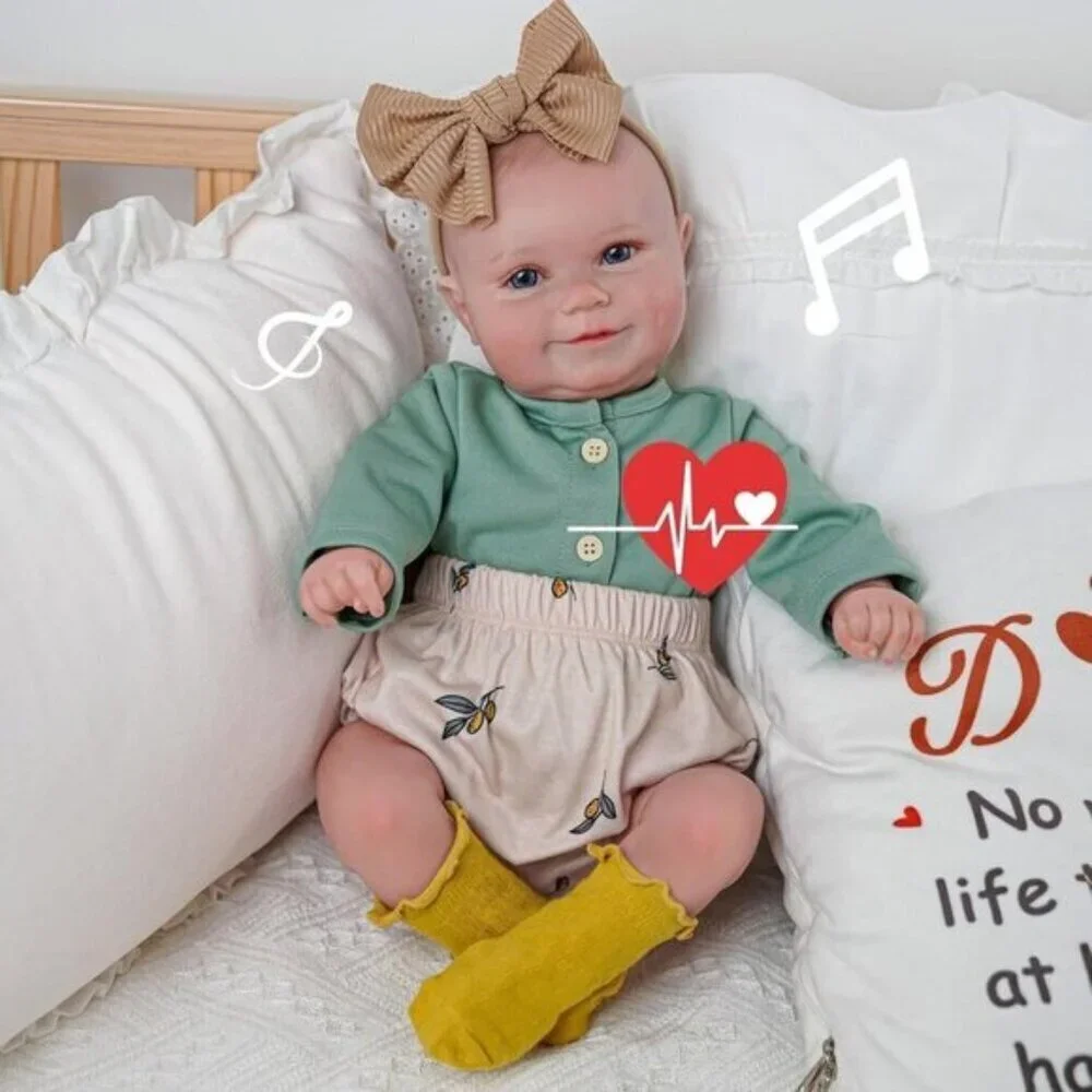 Interactive Reborn Baby Dolls Girl 20Inch white Green Real Life Baby Doll - Picture 1 of 7